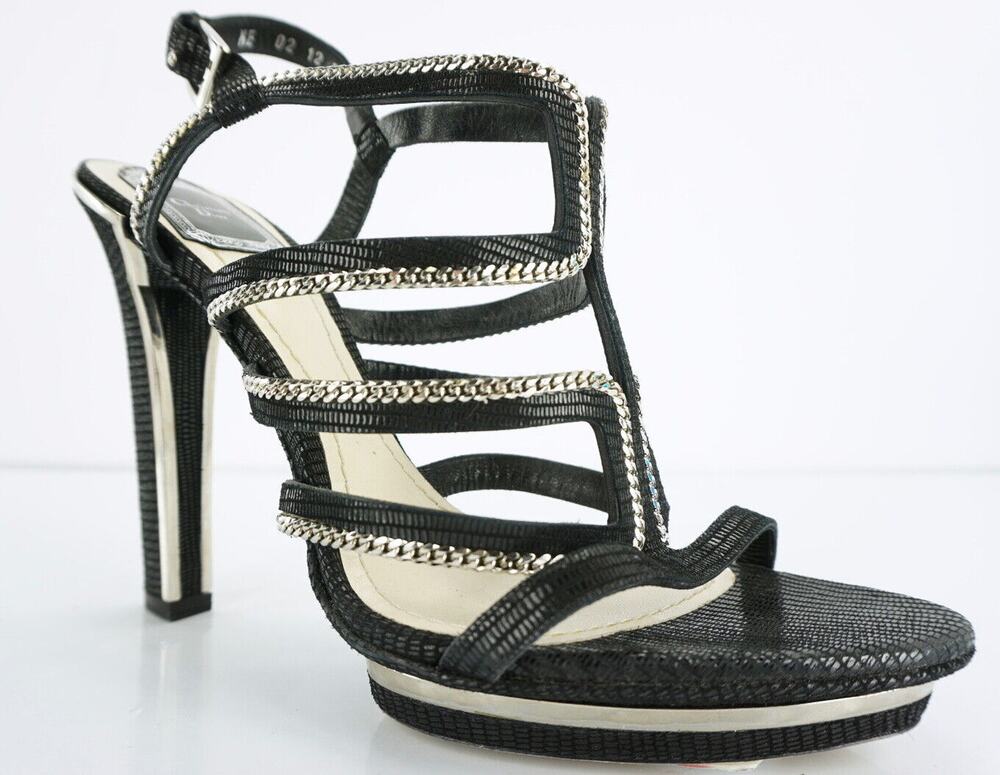 Christian Dior Tejus Chain Ankle Strappy Caged Heels Sandals size 39.5 New $1400